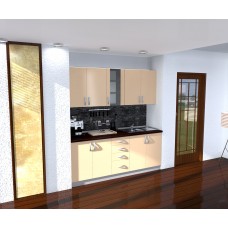 Bucatarie Zebra wenge / Fronturi PAL Cappuccino - Varianta 1